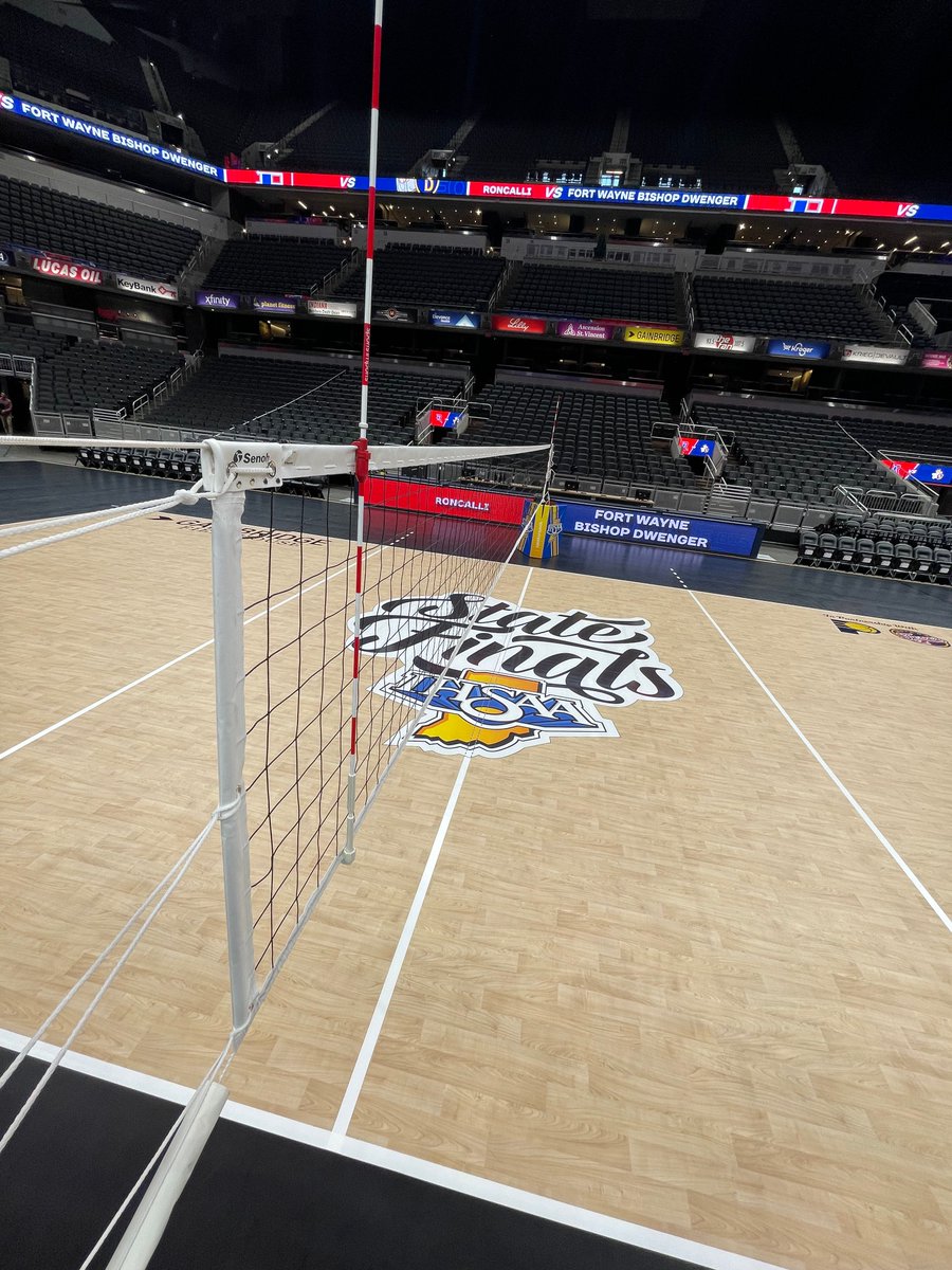 IHSAAtv's tweet image. More photos from Gainbridge Fieldhouse as we prepare to crown four @IHSAA1 Girls Volleyball State champions! Join us tomorrow starting at 11am ET/10am CT! Get tickets on IHSAA.org! #HighSchoolVolleyball #IndianaVolleyball #vb