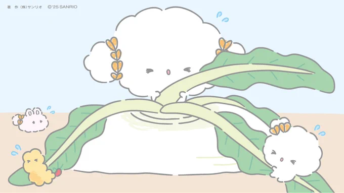 みゅんとこしょ・・ どっこいしょ みゅん・・! みゅ〜ん・・!ぜんぜん抜けないみゅん・・ #こぎみゅん #おおきなかぶ