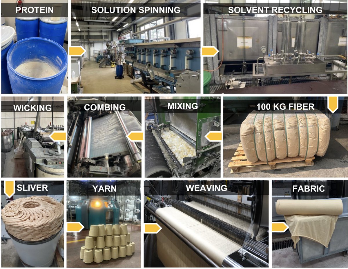 "spinning protein fibers from yeast biomass for textiles"

Impact of biomanufacturing protein fibers on achieving sustainable development
pnas.org/doi/10.1073/pn…