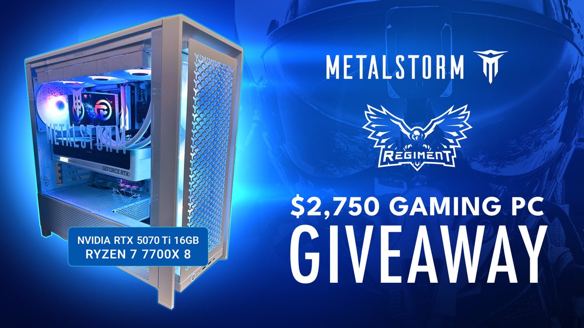 RegimentGG's tweet image. Who wants a FREE Gaming PC? 👀 

We are teaming up with our Games4Vets partner, @playmetalstorm, to give this one away! 

Enter the giveaway: vast.gg/CampaignsDetai…