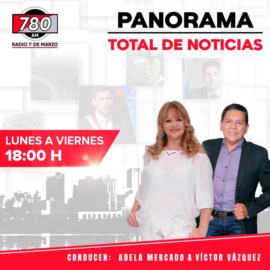 780AM's tweet photo. AIRE🔴 | Ya te acompañamos con "Panorama Total de Noticias"📻

📰Lo más resaltante de la jornada te lo cuentan  @adelamercado64 y @churrivazquez

De 18 a 19 horas⏰ por la #780AM https://t.co/f5z9mmKZzd