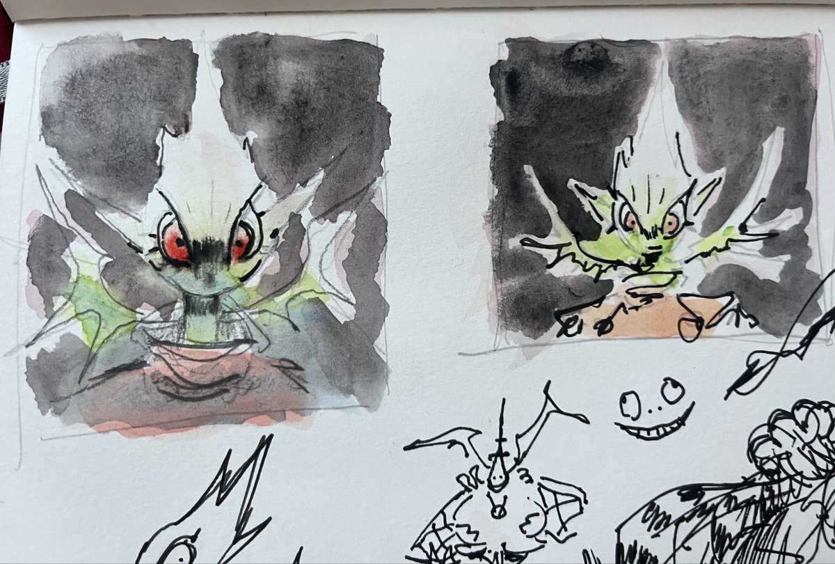 Didn’t like those two study sketches much so I went ahead and added color 

(Also bonus Mimi color test)