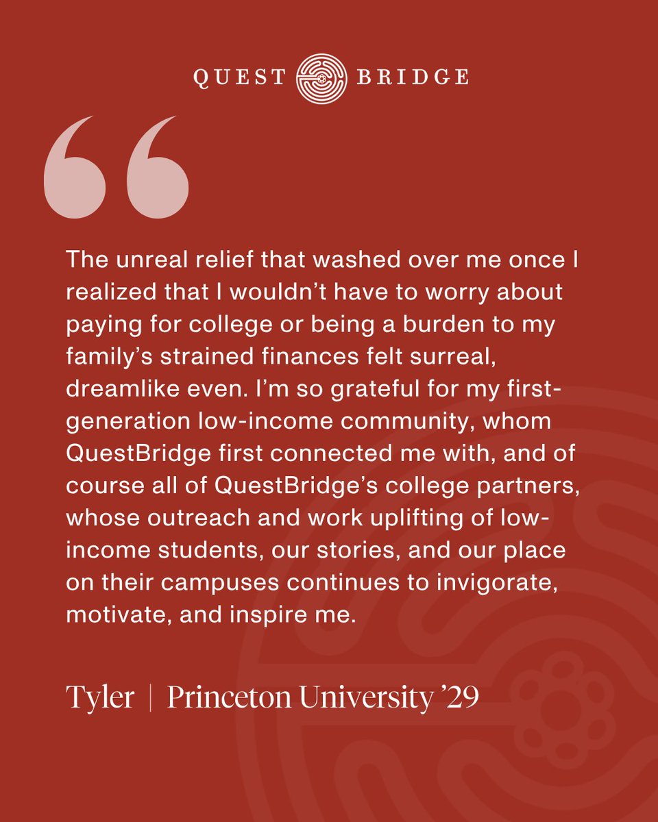 QuestBridge's tweet image. Happy National First-Generation Day! 🎓Today, we celebrate students who are among the first in their families to attend a four-year college. We are honored to support all of the first-generation QuestBridge Finalists, Scholars, and Alumni.