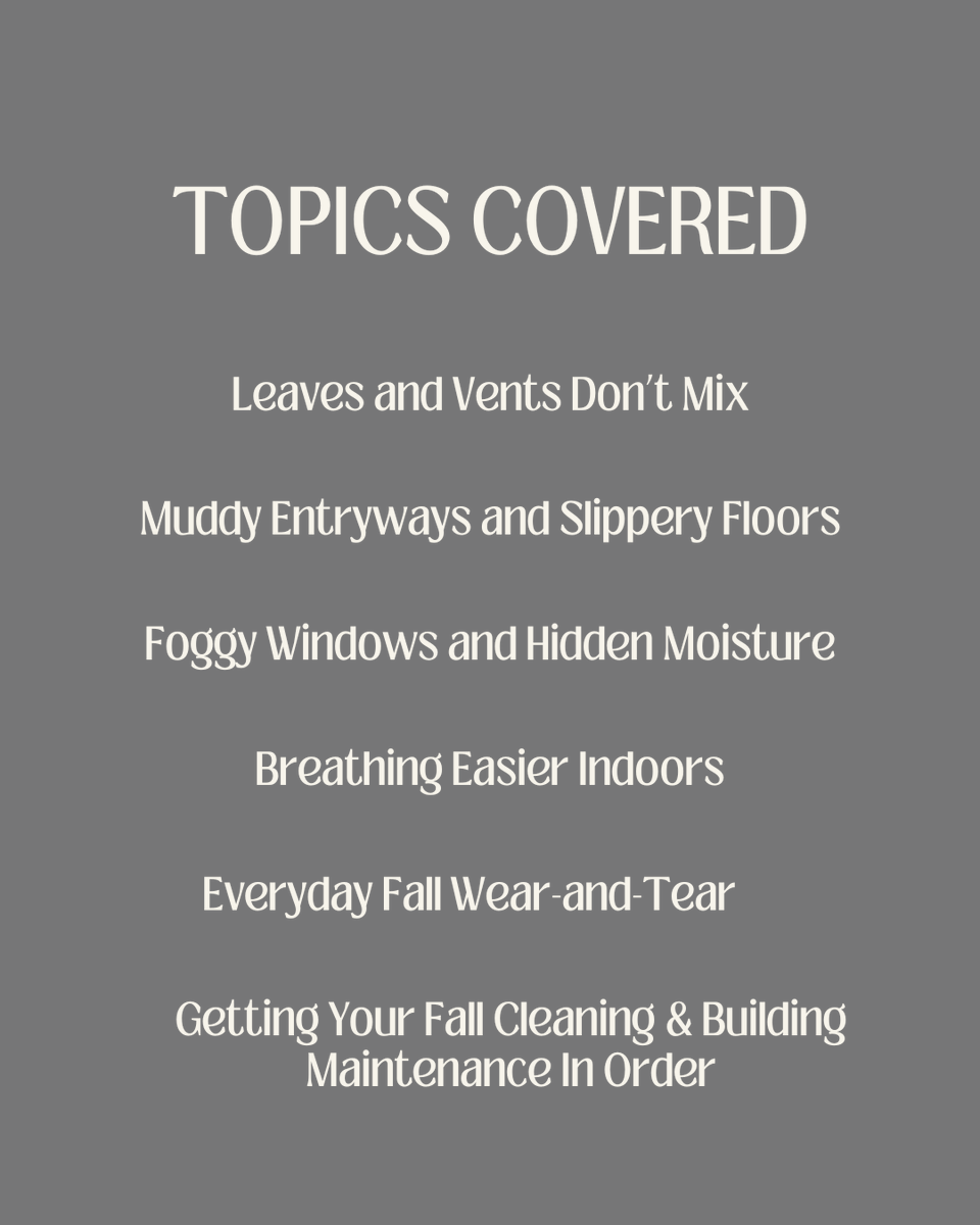 DBSCleaning's tweet photo. Don’t let this season’s lazy make you crazy!

Learn how to prep your building for fall and the cold weather ahead in our blog. Choose DBS Building Solutions for inside and outside seasonal prep so you can tackle every season with a clean, safe environment. https://t.co/1g9xuxyWCH
