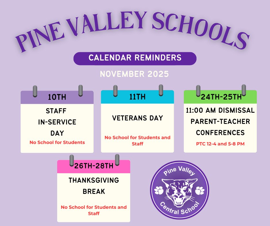 PVCSPanther's tweet image. Calendar Reminders psqr.io/yKDlfh81Vw via @ParentSquare