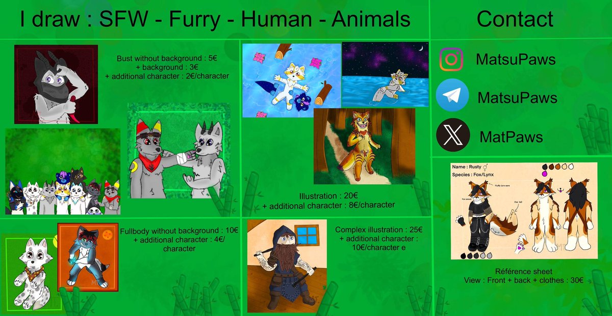 Mes commissions sont ouverte 🫶

Si jamais sa intéresse quelqu'un 🥹