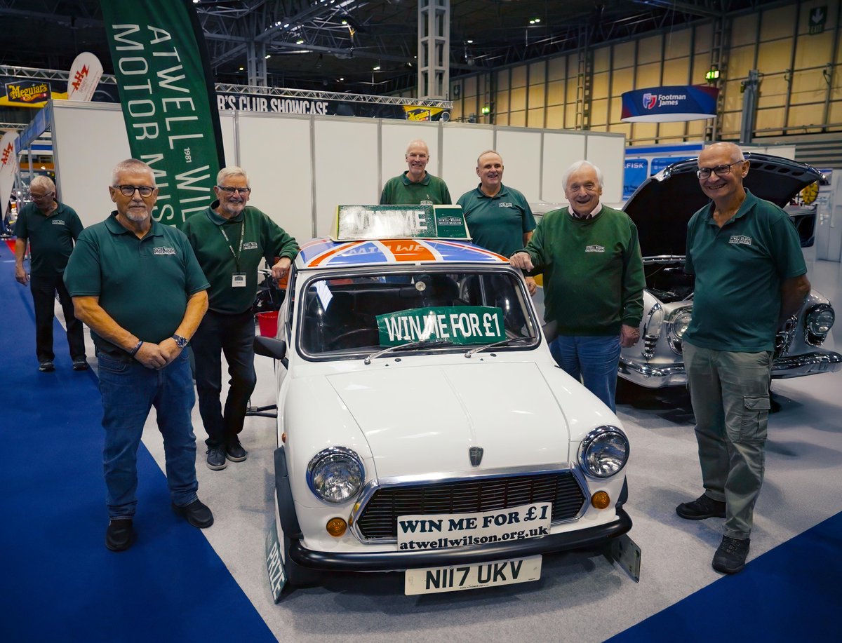 Today's entire team of wonderful, happy volunteers (Lt. to Rt.) Gary, Mark, Nick, Brian, Brendan, Michael &amp; Jon.  Thanks guys for a hard day's work well done! At the NEC Classic Motor Show.