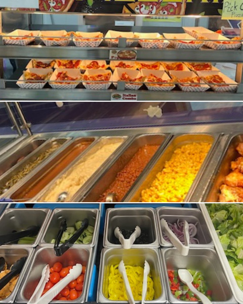 Lunch looked amazing today <a href="/EmeraldGwd50/">Emerald High School</a>. 💚🍴 From hot and cheesy pizza to BBQ chicken with all the fixings, students had plenty of tasty choices to enjoy. 🍎🥗✨

📸 Ruby Ward 

@gwd50schools #weareD50 #Greenwoodsc #GreenwoodSouthCarolina #Greenwood #SCschools