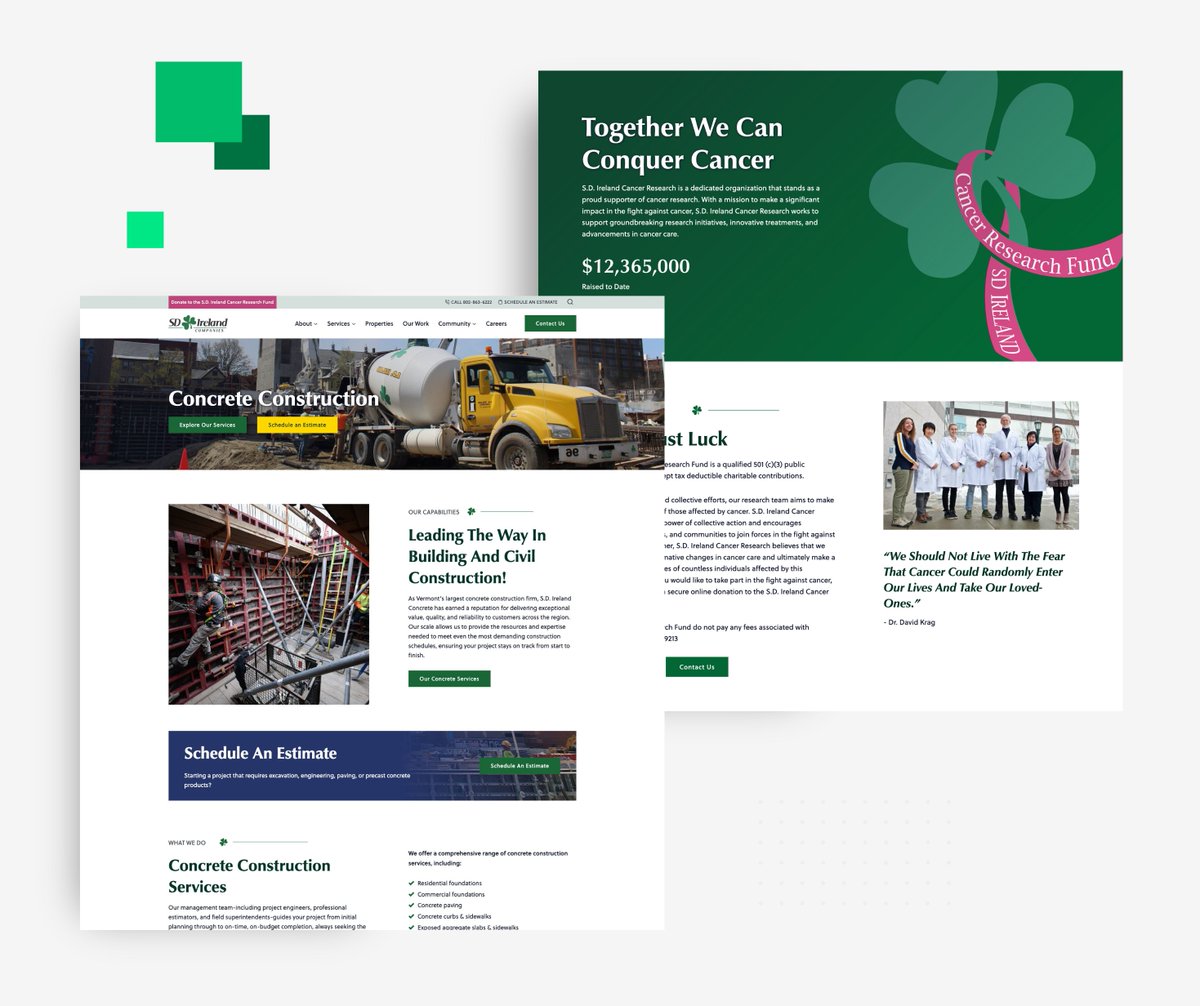burlingtonbytes's tweet photo. Paving the way for future digital success! 🧱💪 We are excited to share the brand new SD Ireland Construction website!

The result? A new website that cements S.D. Ireland Construction’s reputation as Vermont’s leading concrete construction company. 

https://t.co/M3PiVpT8Uk https://t.co/tHwNAPZUc7