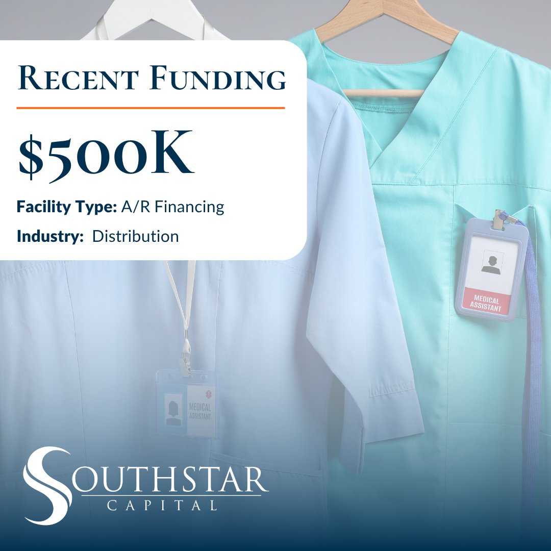 southstarcap's tweet photo. New Funding Friday!
SouthStar Capital provided a $500K A/R Facility to a Charlotte-based uniform supplier, giving them the cash flow to restock, fulfill orders &amp; keep growth on track.

#BusinessGrowth #BusinessFunding #B2B #InvoiceFactoring #WorkingCapital #Financing https://t.co/02qtHQetNb