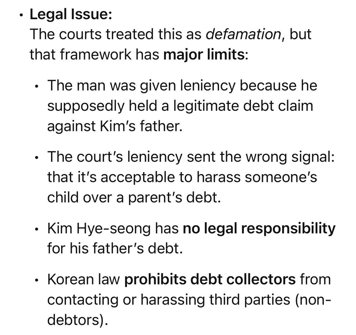 chatgpt summary for anyone curious about the hyeseong kim incident/situation