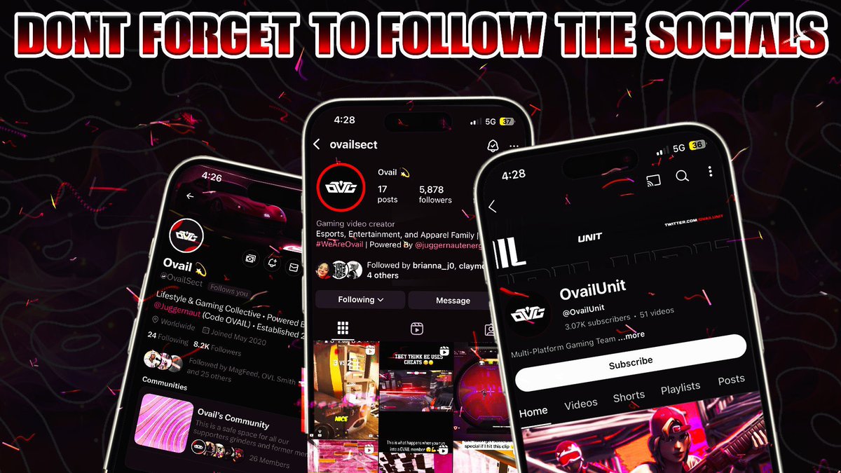 Make Sure You Stay Connected!

- Daily Shorts 
- 2 Long Form Videos A Week! 

#WeAreOvail