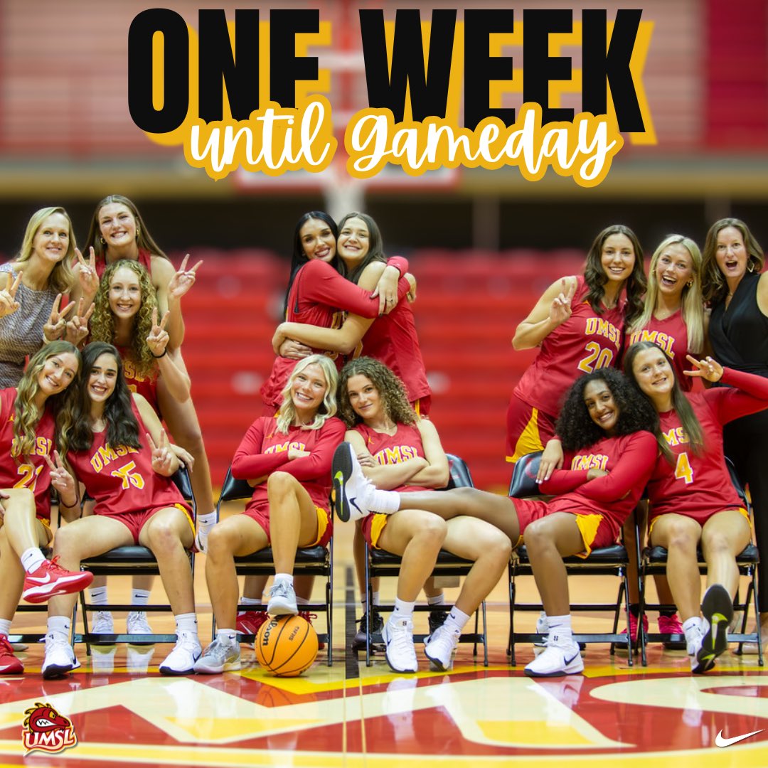 UMSLWBB's tweet image. YES…FINALLY, only 7 more sleeps!!!😴😊♥️💛🔱