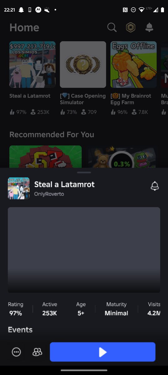 Guys explain me why do "Steal a Latamrot" ehivh is exact copy of sab jst a weird version has 250k ccu?????????? 💔😭😭
#ROBLOX #RobloxDev