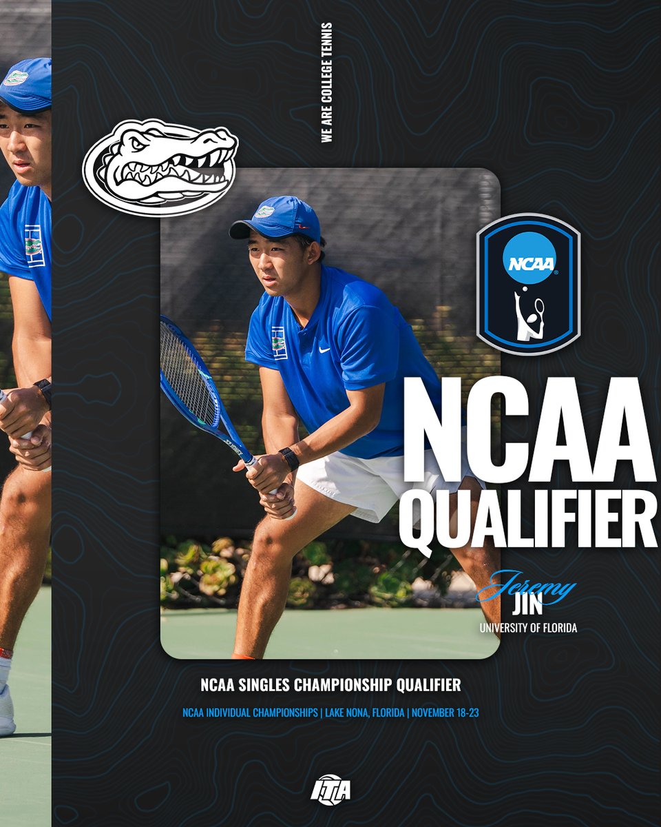 ITA_Tennis's tweet image. Making The Trip From Gainesville To Orlando ✅

Jeremy Jin (@GatorsMTN) has qualified for the 2025 NCAA Singles Championships by reaching the semifinals of the ITA Conference Masters!

#WeAreCollegeTennis | #ITAMasters