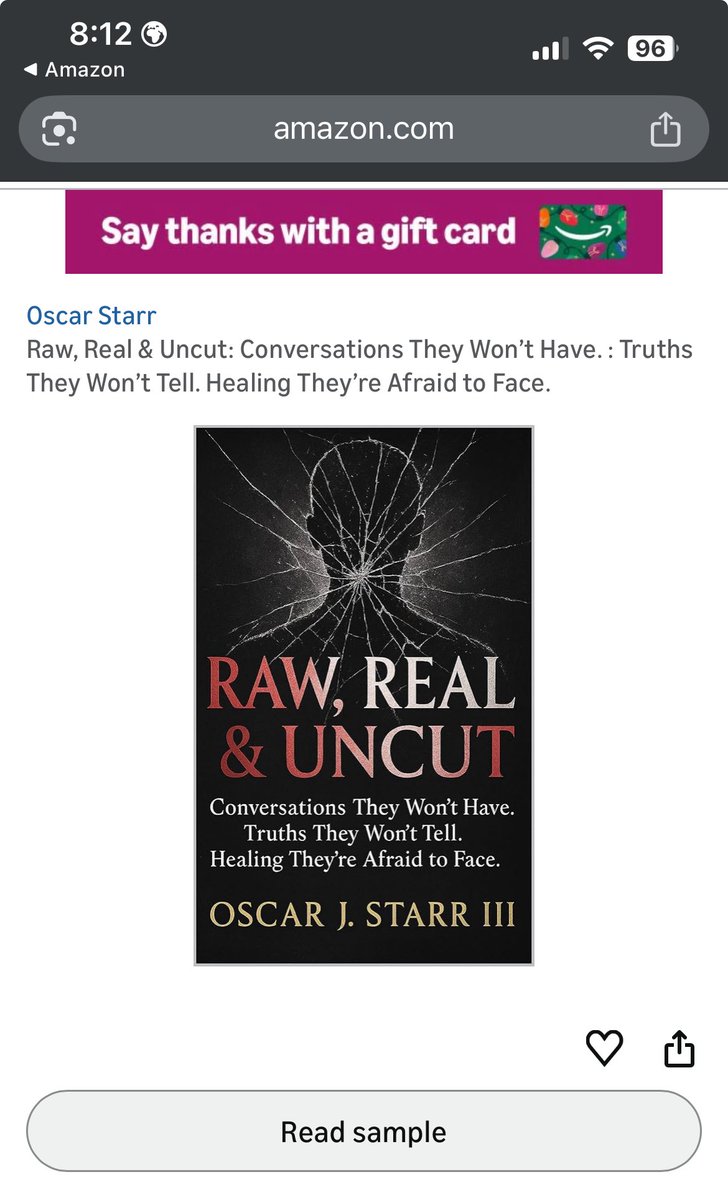 🔥 It’s Here — Raw, Real &amp; Uncut by Oscar J. Starr III is now available worldwide!

Some truths hurt. Some heal. This isn’t a self-help book — it’s a self-confrontation.

📘 Available now on Amazon Kindle → a.co/d/5IaHMjY

#RawRealUncut #OscarJStarrIII #HealingJourney