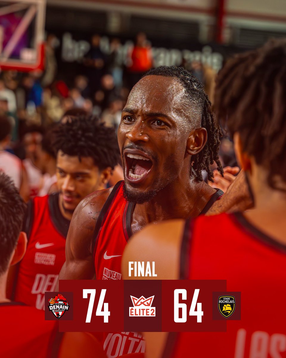 denainvoltaire's tweet image. Cette équipe est exceptionnelle ‼️ 😍

Voltaire empoche une nouvelle victoire dans une ambiance de folie au Complexe 🔥

Prochain rendez-vous à Blois samedi prochain pour nos Dragons qui tenteront de décrocher leur 5ème victoire de la saison à l’extérieur 🗣️