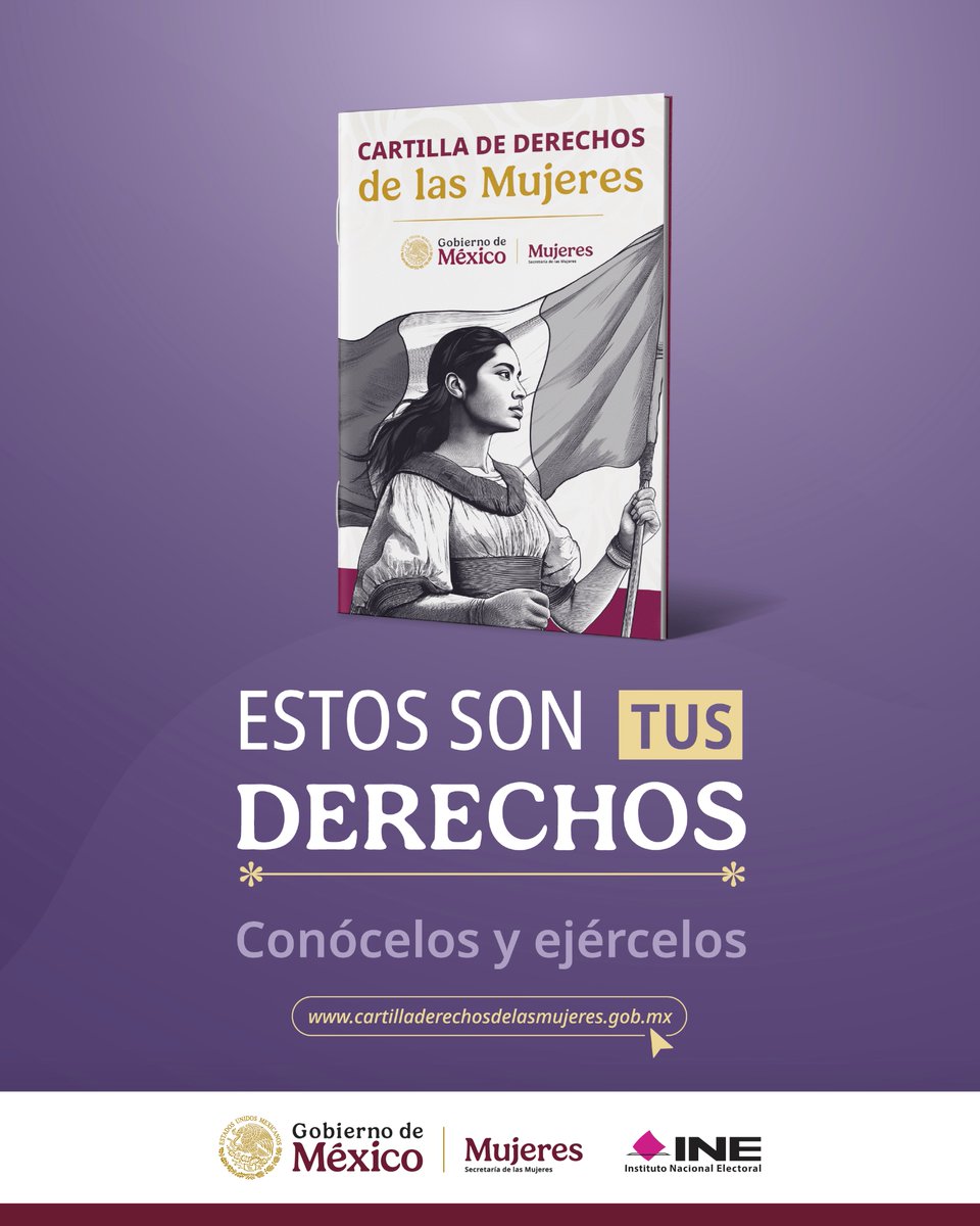 Consulta la Cartilla de Derechos de las Mujeres, una herramienta diseñada para fortalecer tu acceso a la información y a la justicia 👩📘⚖️. Te invitamos a conocer tus derechos, ejercerlos y compartirlos. La participación informada impulsa una sociedad más igualitaria 🌟💬.