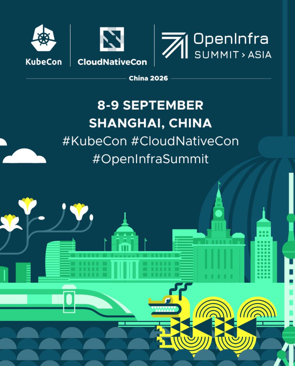 openinfradev's tweet image. Coming to Shanghai in September 2026 is the first combined @KubeCon_ | CloudNativeCon | @OpenInfraSummit! 

Join the @OpenStack, @Kubernetesio and dozens of other #opensource projects as we continue to break boundaries, increasing collaboration 

lfasiallc.com/kubecon-cloudn…