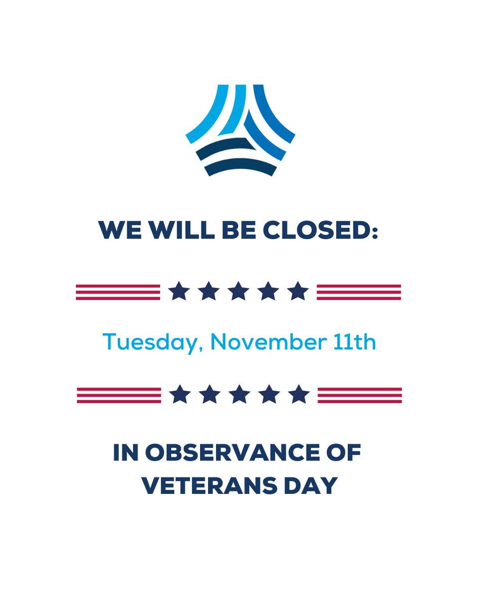 FirstAtlanticCU's tweet image. In observance of Veterans Day, all First Atlantic FCU branches will be closed on Tuesday, November 11, 2025. We honor and thank all who have served our country. Regular hours will resume the following business day.