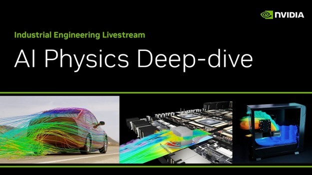 NVIDIADC's tweet image. On November 10, join our AI Physics livestream at 9 AM PDT to learn about the latest #ML architectures for computational engineering workloads. 

See how NVIDIA PhysicsNemo empowers engineering teams to deploy AI-driven simulations and digital twins at scale, accelerating…