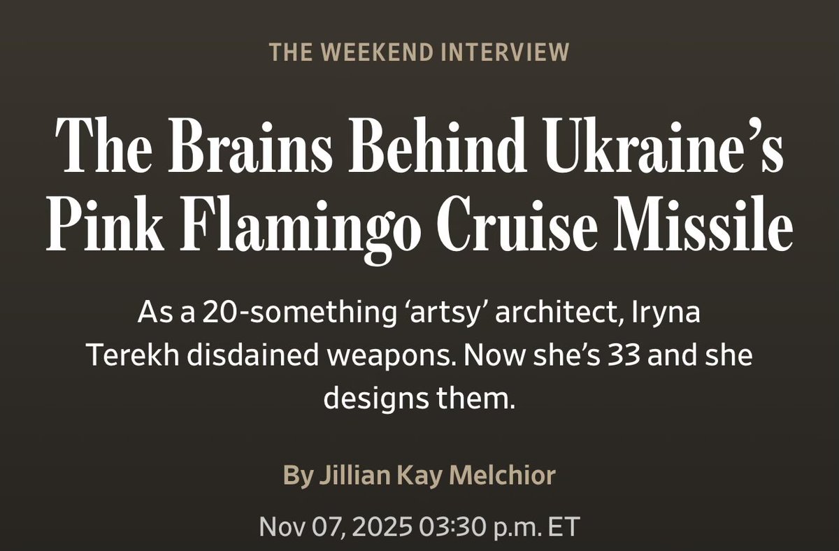 ✊🏻✊🏻✊🏻

How does a young woman go from disdaining weapons to designing them? 

The defense industry is booming in Ukraine, and behind each new venture, “there is a very angry Ukrainian who has his very own personal story why he is angry.” 

wsj.com/opinion/the-br…
