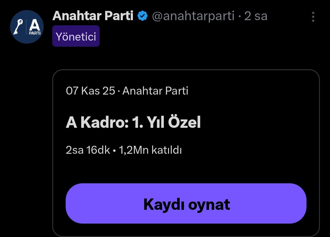 Yavuz Ağıralioğlu’nun Katıldığı Anahtar Parti Space Yayını, 1,2 Milyon Katılımla Türkiye’nin Gündemine Oturdu!