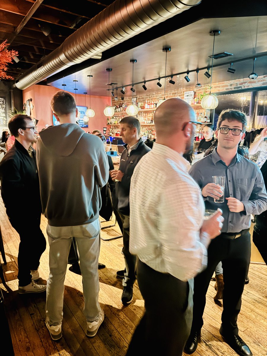 DukeSurgOnc's tweet image. Good times at the Surgical Oncology Research Group social last night in downtown Durham. We may be data nerds, but we still have fun! Great representation from @DukeSurgery faculty, residents and our always outstanding @DukeMedSchool students. 🤩⭐️🤓📈📊
