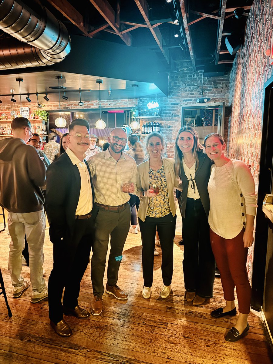 DukeSurgOnc's tweet image. Good times at the Surgical Oncology Research Group social last night in downtown Durham. We may be data nerds, but we still have fun! Great representation from @DukeSurgery faculty, residents and our always outstanding @DukeMedSchool students. 🤩⭐️🤓📈📊