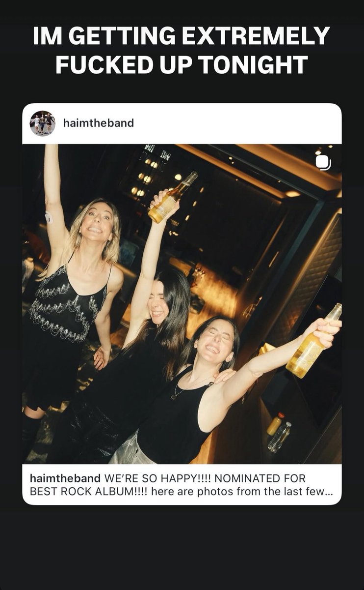 haimsource's tweet image. Alanahaim via Instagram story