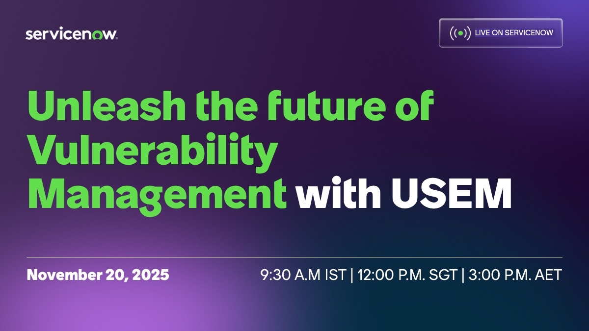 comtec17's tweet photo. Join our experts for updates on the new features in SecOps Vulnerability Response. We're launching Unified Security Exposure Management, which upgrades the user experience, simplifies configurations, and provides consolidated data insights. https://t.co/t4cOamrd54 https://t.co/QAeYSp9obL