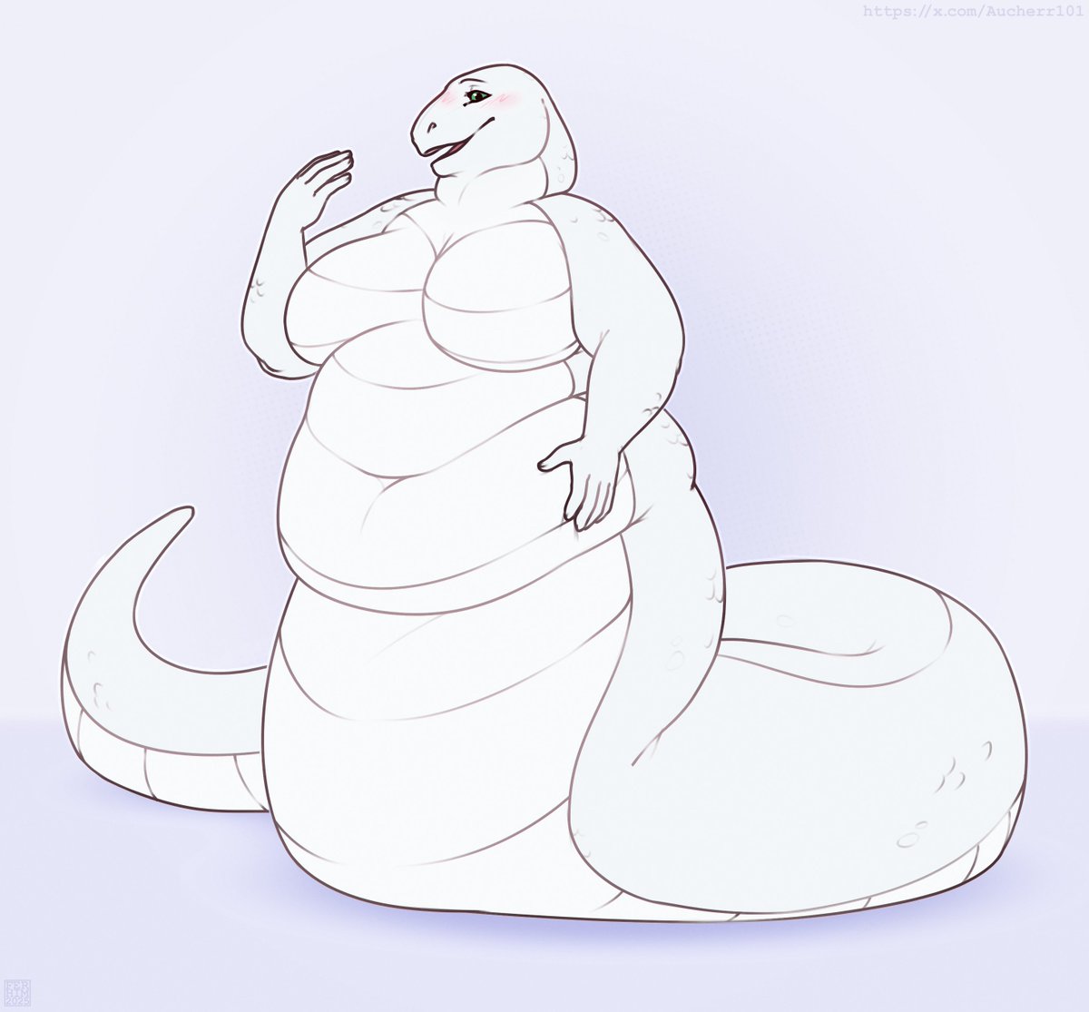 Commission from FA
Flat color sketch

#fatfurs #ssbbw #snake #chubby