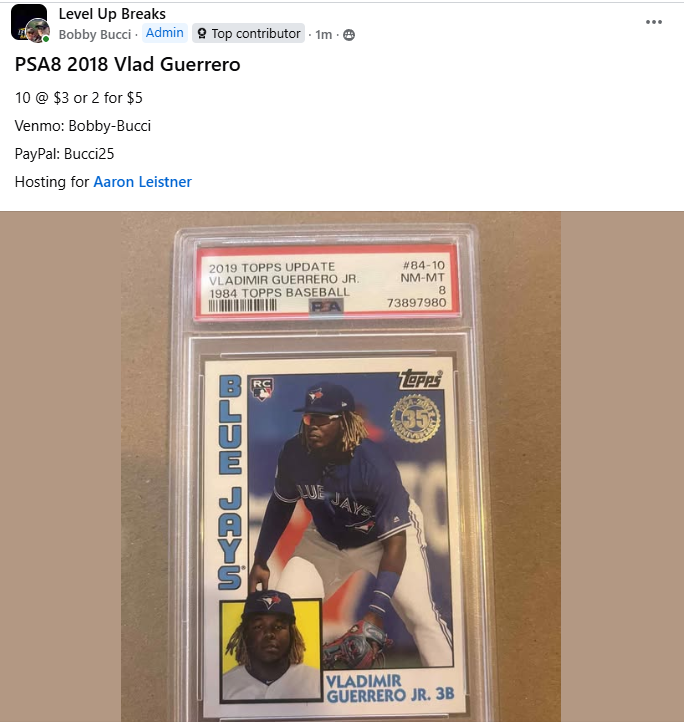 LevelUpBreaks's tweet photo. Come visit Level Up Breaks and join our FB page.  We run Breaks, Razz's and auctions!   

Here is our current Razz available!!!

https://t.co/XL0LZCkOsc https://t.co/1H9yqsZ5hE