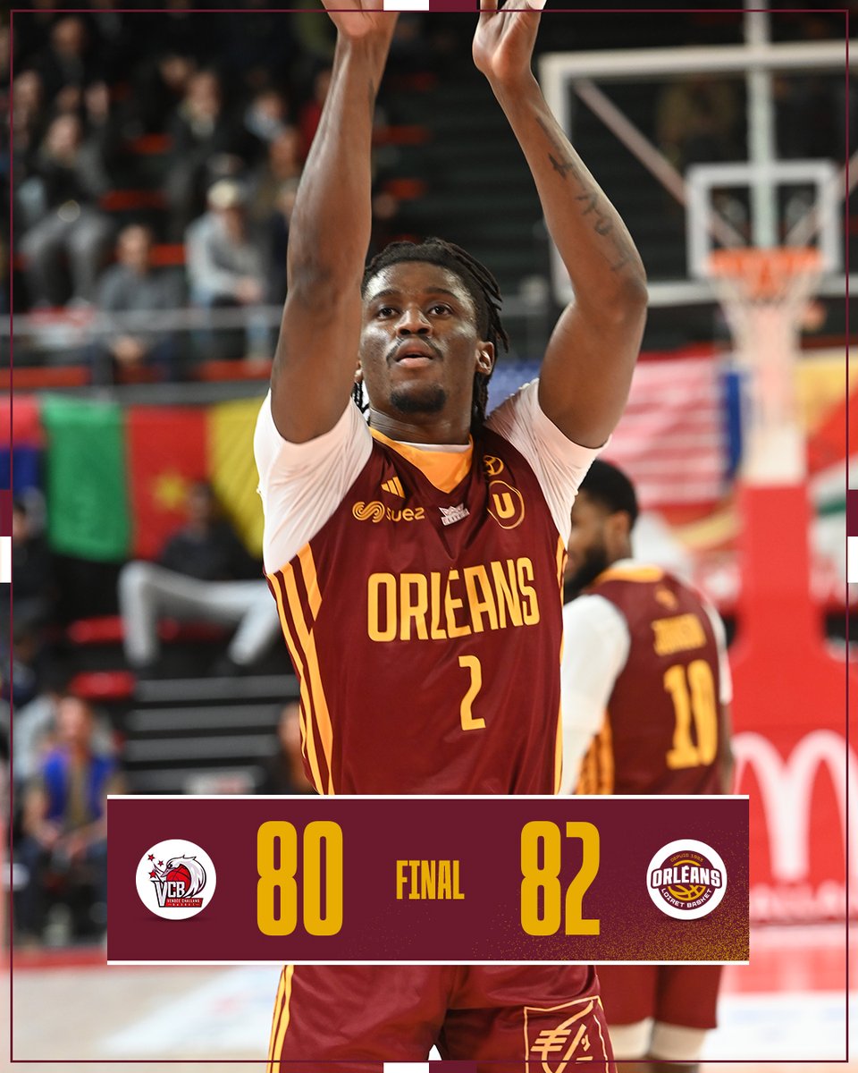 OLB45's tweet photo. Ohhh la victoire orléanaise, dans les toutes dernières secondes ! 

La 7ème de suite ! 🔥

Dans un match compliqué et après une entame de rencontre loupée, vos joueurs sont allés chercher au bout d’eux-mêmes pour ramener un précieux succès de Challans ! 🥵

#TousOLB https://t.co/nlEuFJYrEL
