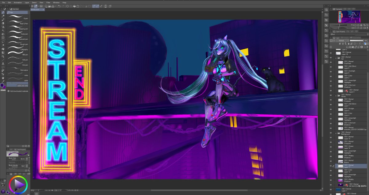 I have incorporated the "Stream End" sign into the image and really starting to balance the colors along with lights and darks, positive negative, etc.