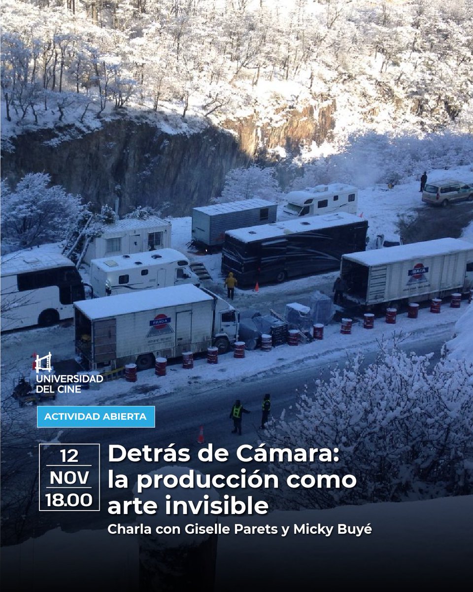 🎬 Dos referentes del cine argentino, Giselle Parets y Micky Buyé, compartirán su experiencia sobre la producción como un arte invisible que combina estructura, intuición y creatividad en equipo 🎥✨

+ info: ucine.edu.ar/actividades/de…