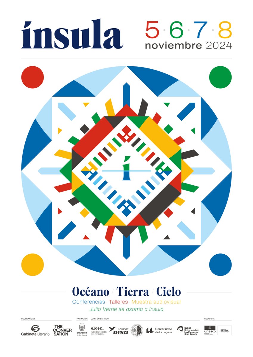 El cartel de ÍNSULA 2024, diseño de Sergio Sánchez (AVATARA), finalista en los Premios Canarias de Diseño (cat Cartelería).
La pieza ya había sido reconocida con el PELIKANOR 2024 y el Selección Clap 2025.

Orgullo para ÍNSULA y para la divulgación científica hecha aquí. 
#ÍNSULA