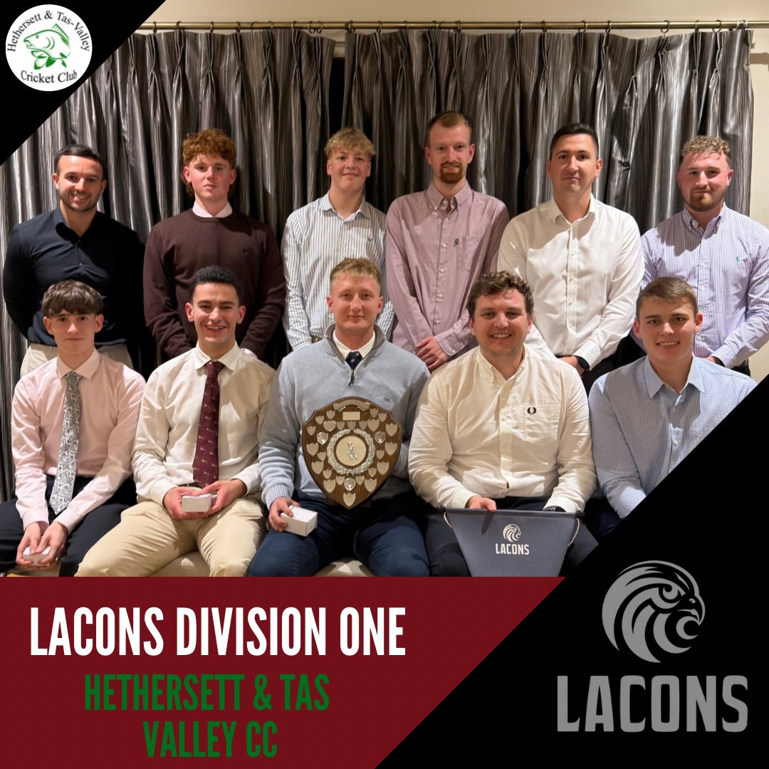 NfkCA's tweet image. Lacons Brewery Norfolk Cricket Alliance Awards Dinner &amp;amp; Presentation 2025

Division 1 Champions 

🏆 Hethersett &amp;amp; Tas Valley CC 🏆

#NCAAwards