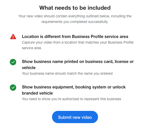 Hey <a href="/GoogleMyBiz/">Google Business Profile</a>, this is really getting frustrating. I keep sending a new video and every time, there's something else...

I don't know what you want from me. I can't email someone and I've sent 4 videos now...