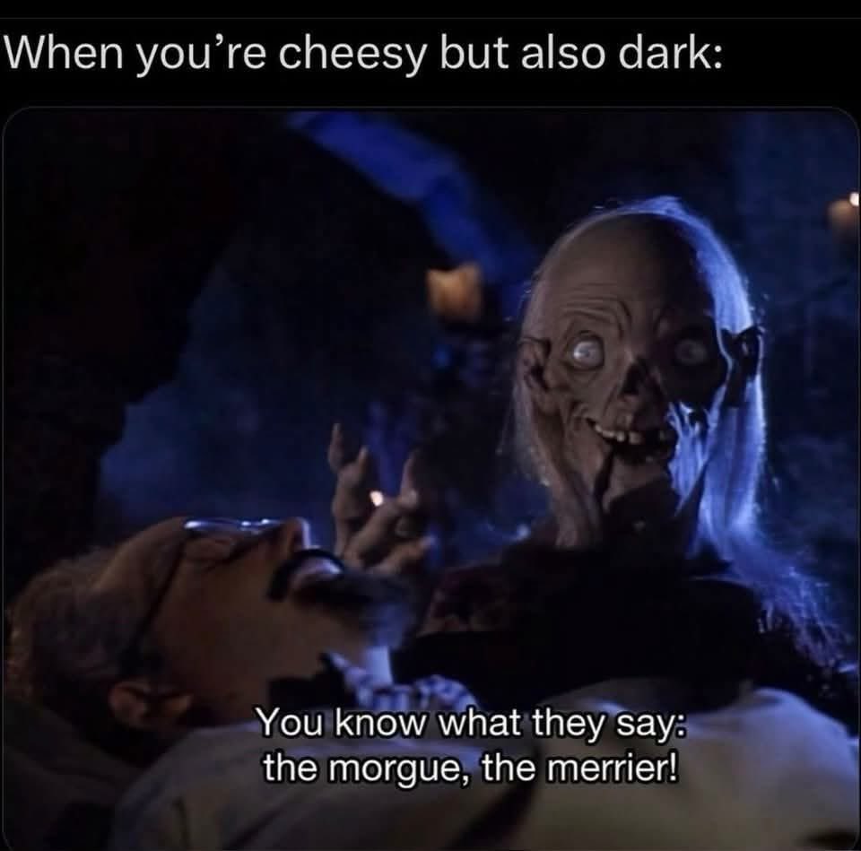 horrornerd1313's tweet image. #darkhumor #cryptkeeper #horrortwt #HorrorFam 🤪🧀🖤🤣