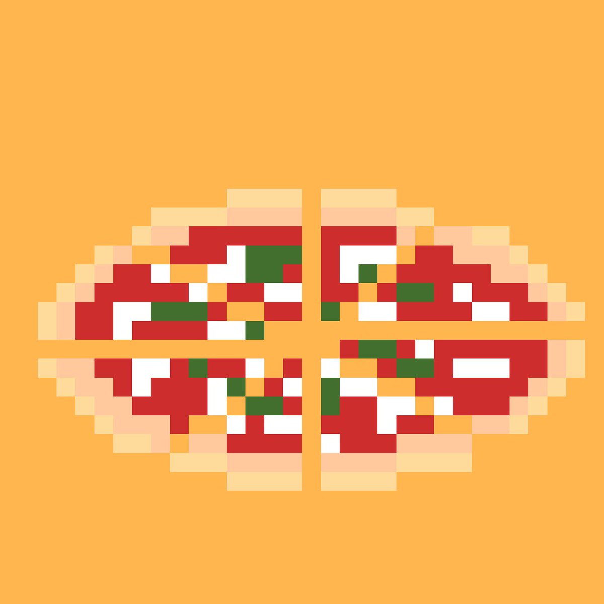 ritsu23125's tweet image. ピザ 
 #pixelart #Pizza