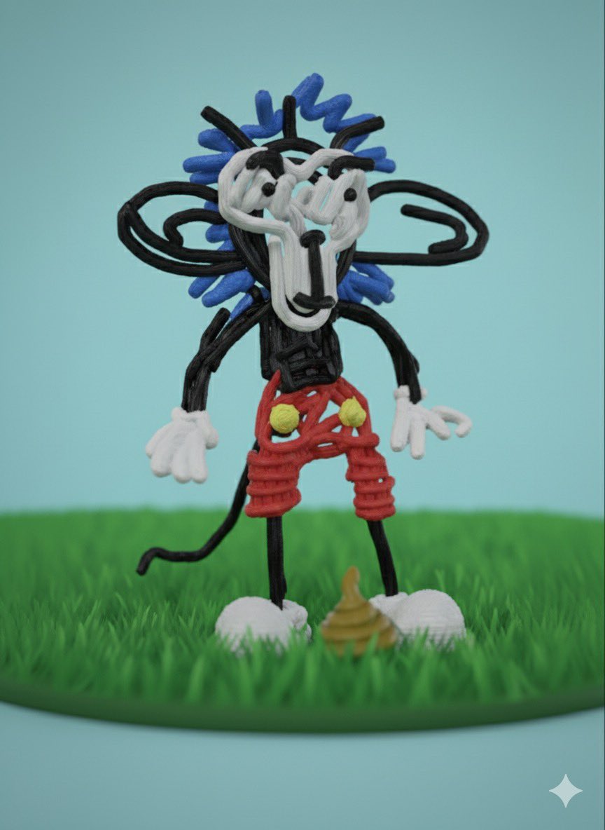 jimmygunawanapp's tweet image. &quot;Touch Grass Spatial Monkey&quot; as concept Neon Art.

#bsdoodles 
#grok
#MadeInVision