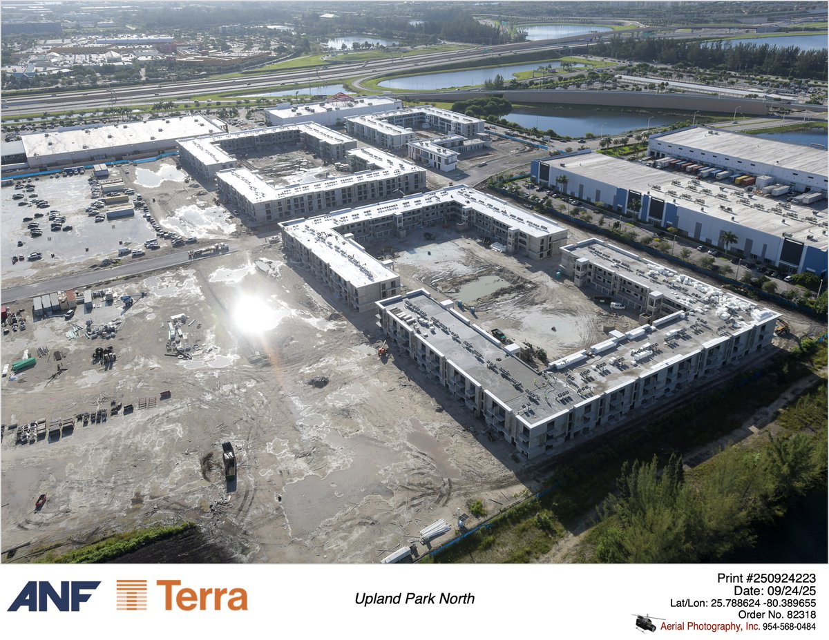 BNIengineers's tweet photo. Glad to be collaborating with Terra and ANF Group, Inc., alongside Pascual, Perez, Kiliddjian &amp; Associates on the Upland Park Phase 1A North Parcel project. The aerial photos were taken by Aerial Photography, Inc.

#UplandParkPhase1ANorthParcel #Multifamily #MiamiDevelopment https://t.co/NzEzAhTy0N