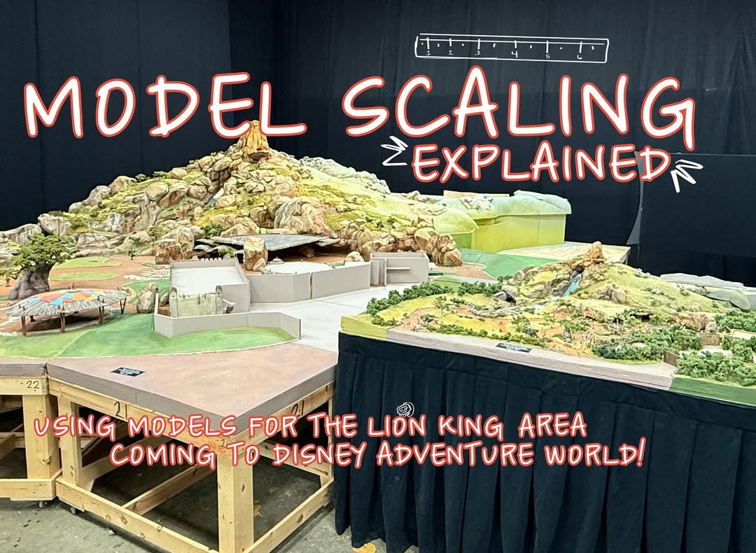 DrewDisneyDude's tweet image. Walt Disney Imagineering shared a new look at the models for the The Lion King-themed area coming to Disneyland Paris!

The 1:100 model served as the initial concept for the area, while the 1:25 model will be used for the final rockwork design of the attraction.