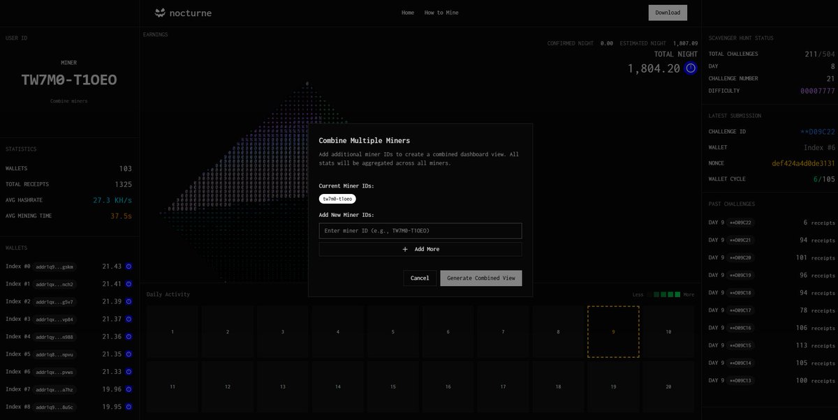run multiple servers > combine all your miner ids > relax and check your miners status from any device