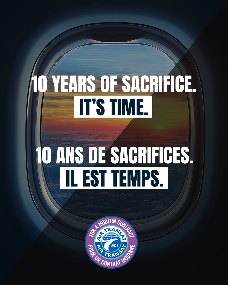 Pilotes d'Air Transat Pilots tweet media