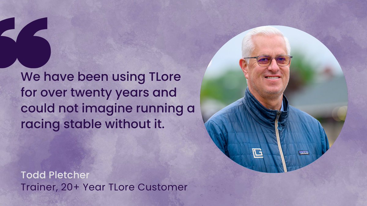 An all-in-one management system built specifically for managing racehorses. TLore gives trainers and owners a winning edge. Start your free 30-day trial today! TLore.net