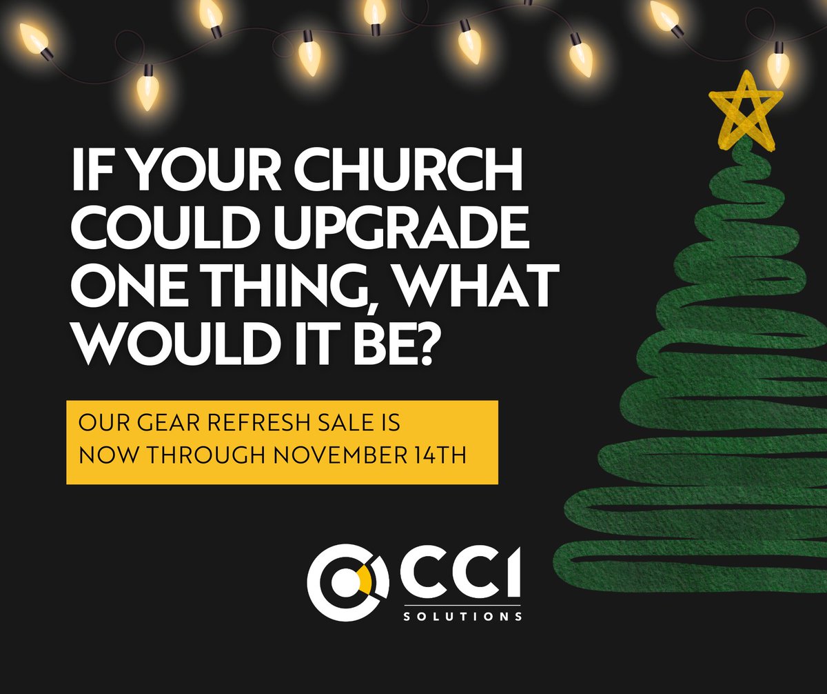 ccisolutions's tweet image. 🎚️ Big services are coming—make sure your gear is ready. 
Save 10% + get free training with GEAR10.
#ChurchTech #WorshipAVL #GearRefreshSale