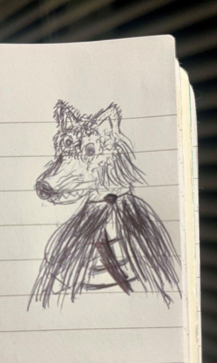 Daughter was working on a comic project so me, next to her, went with a mouse in a scarf (for some reason) and a kind of Emishi Wolfkin.