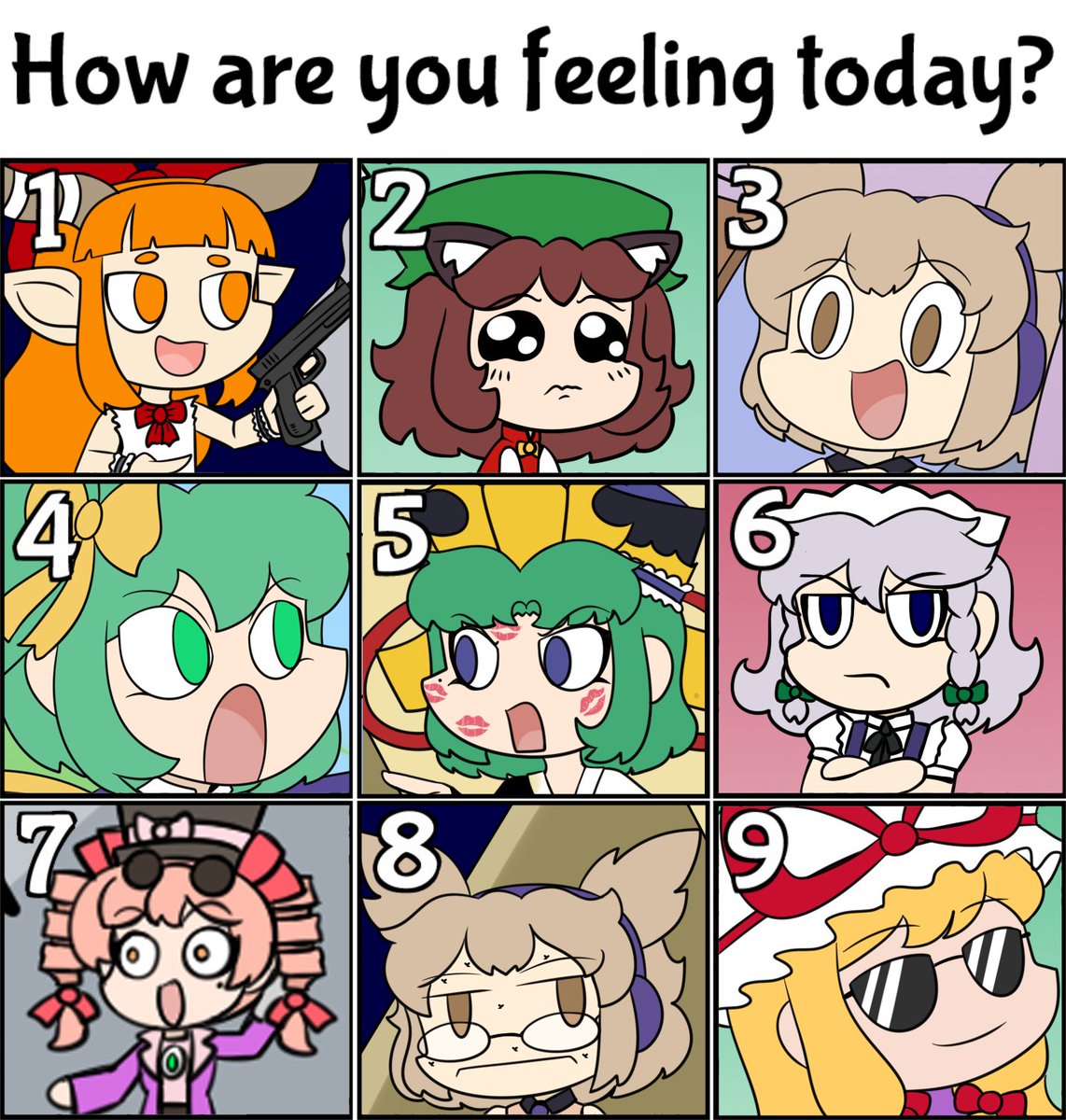 IT'S FRIDAY!

HOW ARE YOU FEELING?

#touhou